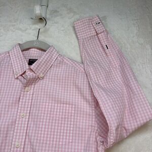 UNTUCKit Boys Button Down‎ Shirt Pink Gingham Plaid Long Sleeve Size 14